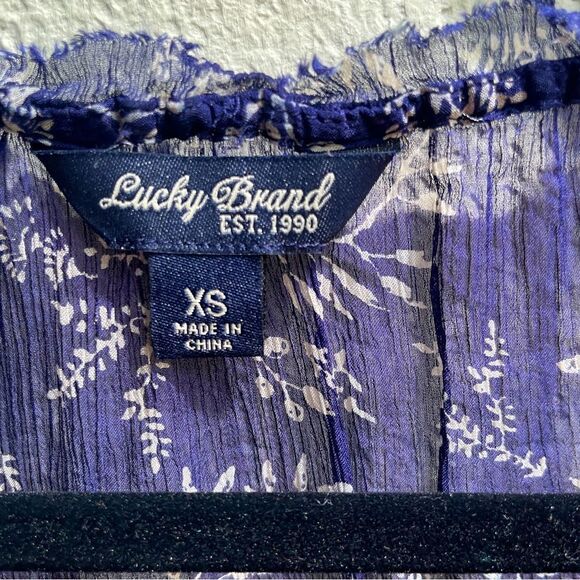 Lucky Brand Long Sleeve Sheer Top - Picture 4 of 4